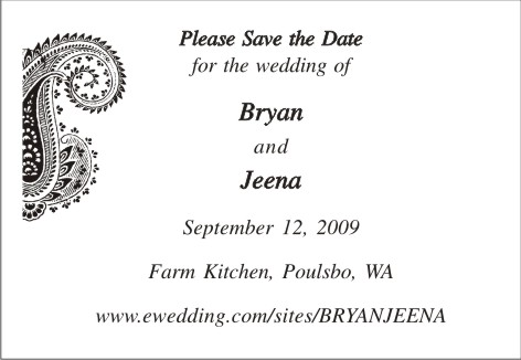 Save the date card 1 - Parekh Cards